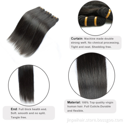 JP unprocessed 5a grade wholesale Mongolian human hair, silky straight hair bundles